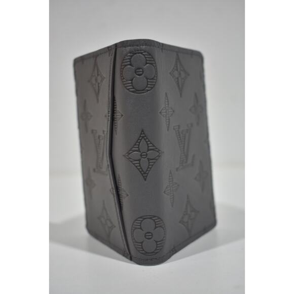 Louis Vuitton Monogram Shadow Grey Leather Logo Pocket Organizer Card Wallet - Picture 4 of 12
